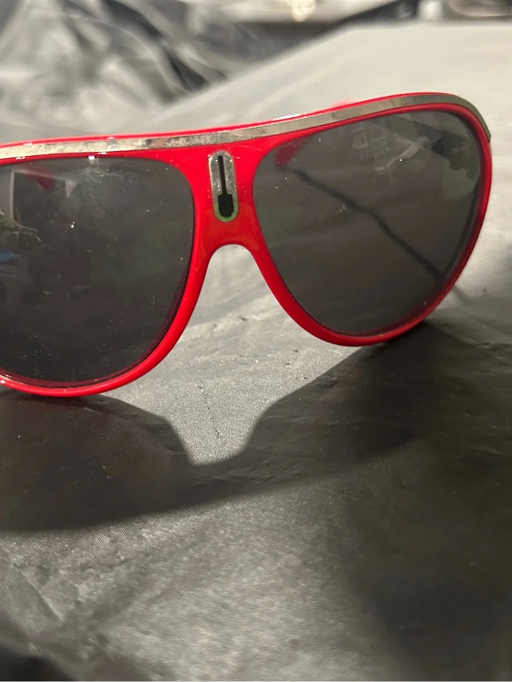 Red Frame Women's Oversized Aviator Sunglasses